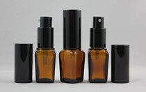 10ml brown square cone glass oil bottle with alumina mist spray bottle emulsion bottle