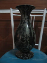 Jade Black Flower Jade Vase ແບບຂອງແທ້ສາມາດຢັ້ງຢືນໄດ້ ມາພ້ອມກັບກ່ອງບັນຈຸ ຈັດສົ່ງຟຣີ