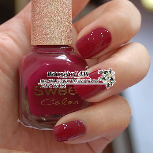 3 pieces Sweet Color eco-friendly nail polish Smelling Girl Superbeauty Color Purple Lacquered Light