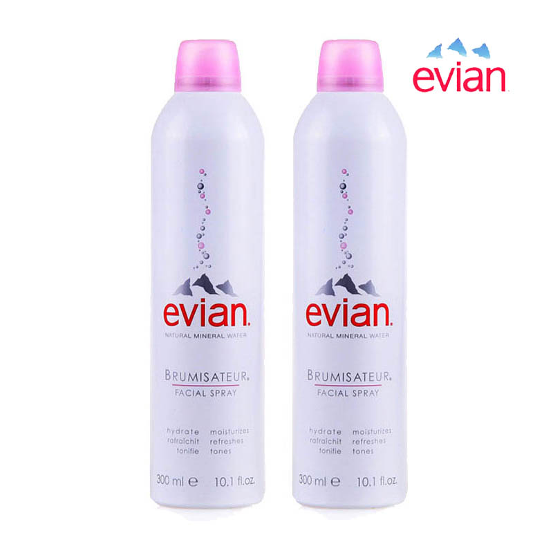 法国进口正品依云天然矿泉水喷雾补水保湿爽肤300ml2瓶装限区包邮
