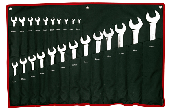 Liyide E1530 23-piece set of fully polished dual-purpose wrenches