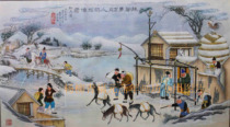 ※ Authentic hand-painted ※ Yangliuqing New Years painting Contentment Picture