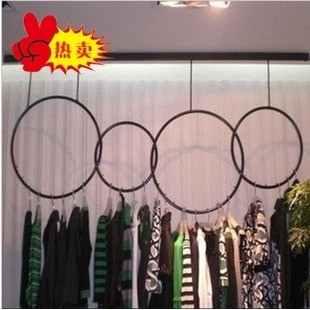 Iron Art Clothing Rings Hanger Upper Wall Clothing Display Rack Hanger Round Clothes Hanger Wall-mounted Clothing Rack Spot