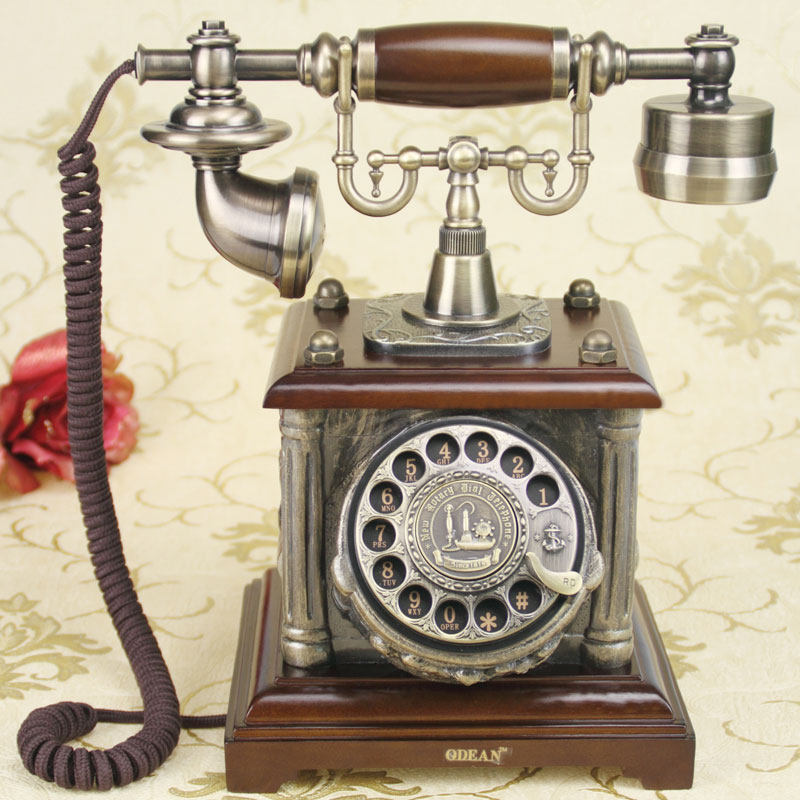 Dick Danton European-style antique with rope old-style craft Phone antique retro turntable phone wireless card holder
