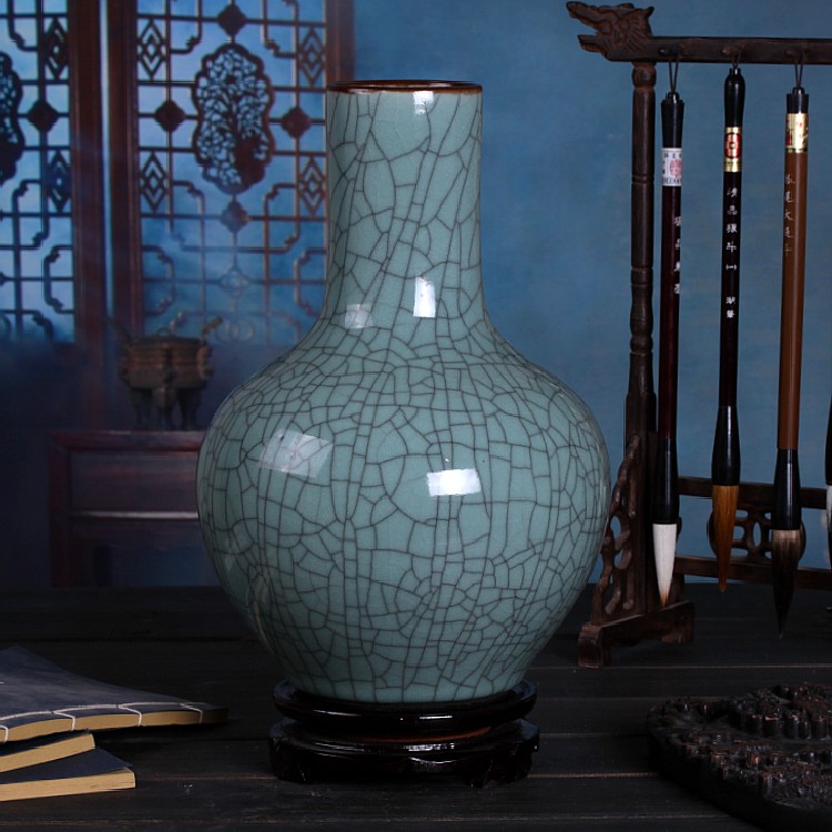 Archaize of jingdezhen ceramics up on green glaze vase sitting room of Chinese style restoring ancient ways household act the role ofing is tasted furnishing articles