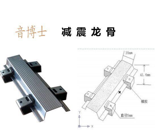 Voice Doctor's Eight-word shock absorbing keel wall Damping KTV Soundproof Damping Bar Soundproof Cinema Room, etc.