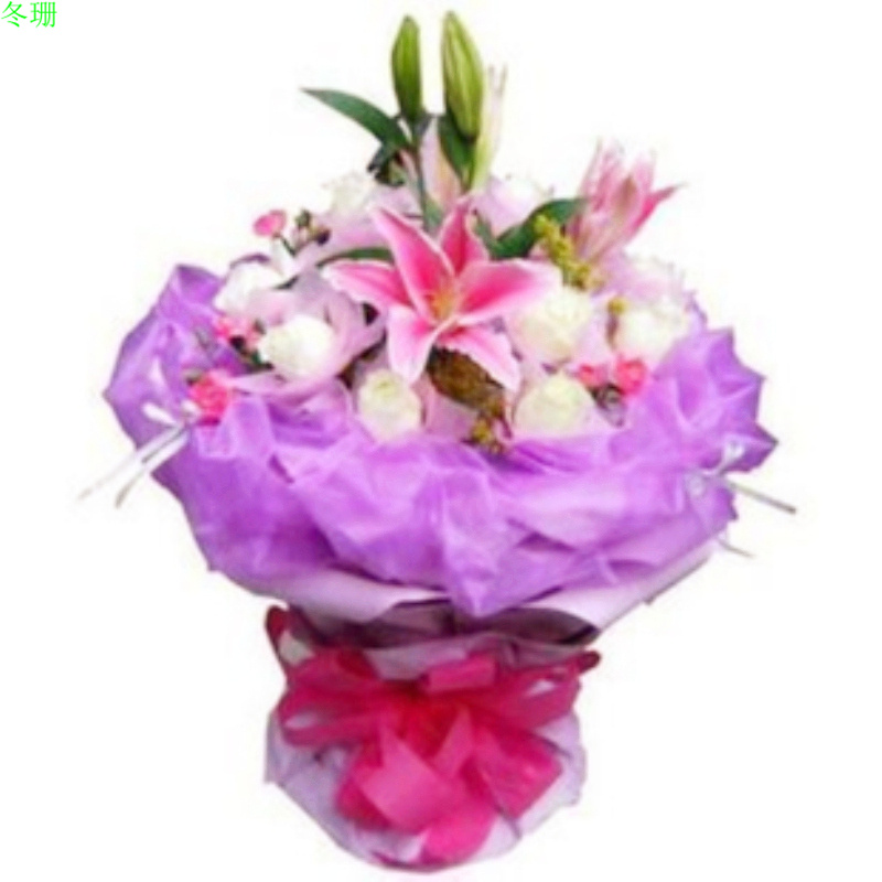 教师节白玫瑰百合启东情人节预定生日同城鲜花速递海门东台建昌县