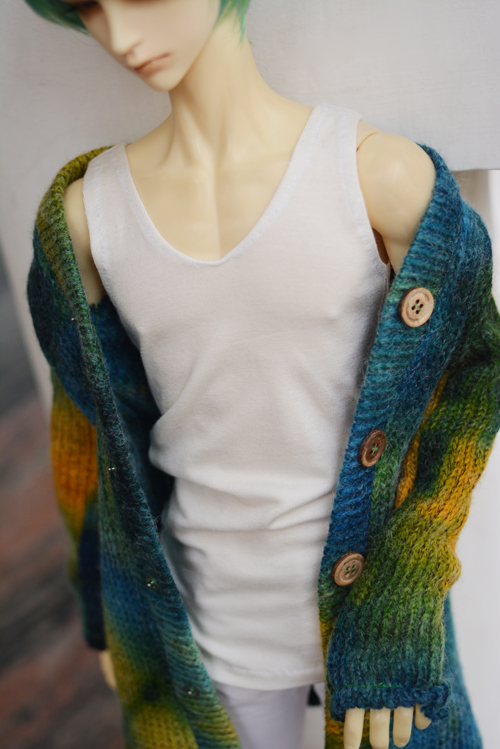 ◆Bears◆BJD baby clothes A027 fur white modal deep V long vest 1 41 3 uncle