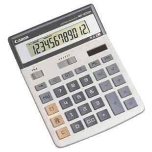(包邮)佳能计算器WS-1200H 商务型计算机 银行办公专用电源太阳能