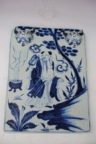 Yuan blue and white porcelain plate eight immortals Han Zhong