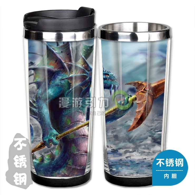 Miễn phí vận chuyển | Thiết bị ngoại vi trò chơi hoạt hình DOTA2 Naga Cốc cà phê bằng thép không gỉ cốc nước - Game Nhân vật liên quan