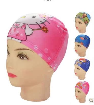 Leka Protective Ear Cartoon Swimming Cap Cute Printed Pattern Child Swim Cap