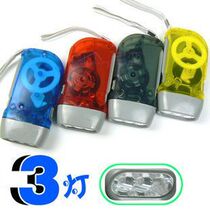 Environmental protection torch hand press triple lamp hand press Torch Hand Press Power Lamp Hand Pinch Lamp Hand Knead Light Charging Flashlight Transparent