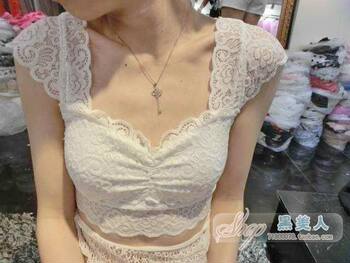 2015 new lady's underwear lace thickened breast pads anti-exposure tube top bra camisole