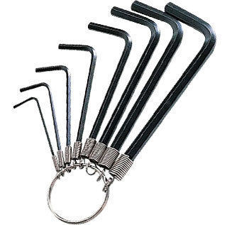 PreoskitHW-023 Black Chrome O ring inner hexagonal wrench suit 8 packages 1 5-6mm