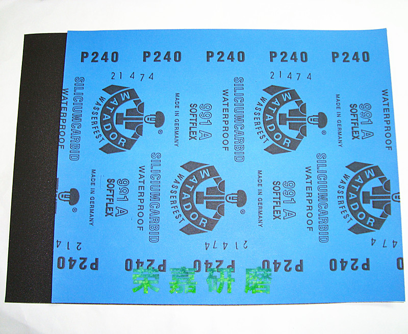 Authentic German warrior sandpaper wet and dry 991A German imported water sandpaper 240 mesh