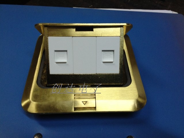 Computer telephone plug-in plug-in weak electrical information network copper floor socket on the ground floor socket is strong electrical plug