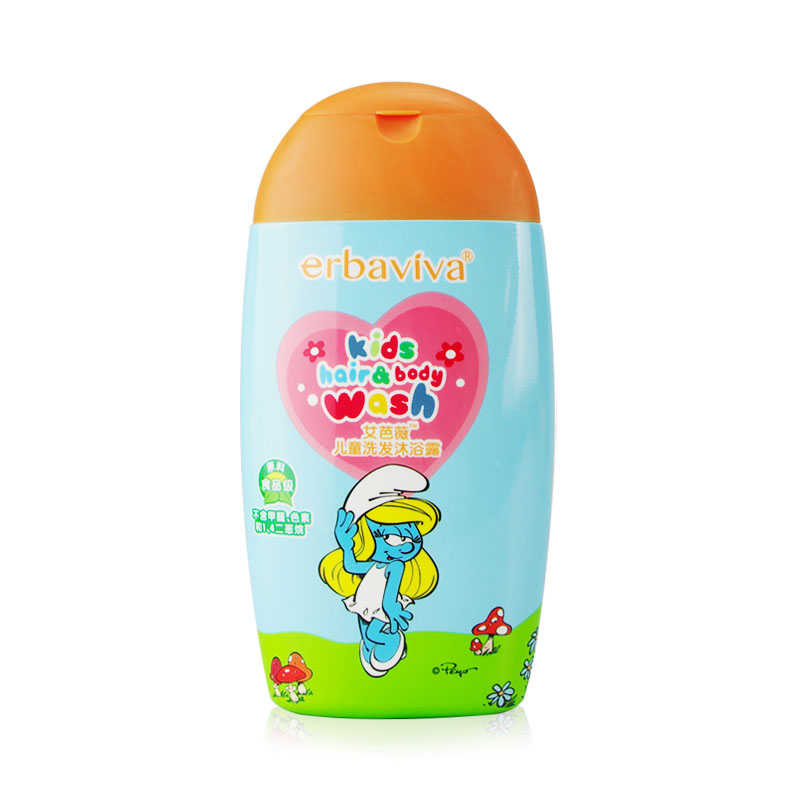 【天猫超市】erbaviva艾芭薇 儿童洗发沐浴露二合一200ml水果牛奶