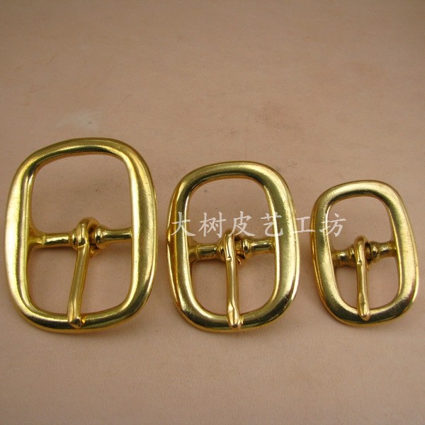 Brass Japanese Pin Buckle Bag Buckle Belt Buckle Handmade Leather Art Leather Carving Leather Bag Buckle (TK06)