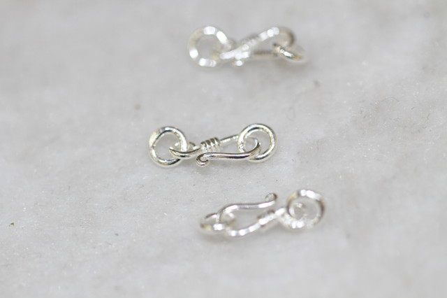 Tibetan Buddhist pearl accessories 999 pure silver hook ear button