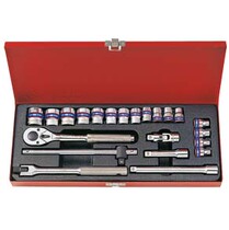 Taiwan KINGTONY Blue Ribbon Tool 22 Piece 10MM 3 8 Series 12 Corner Metric Sleeve Set 3023MR