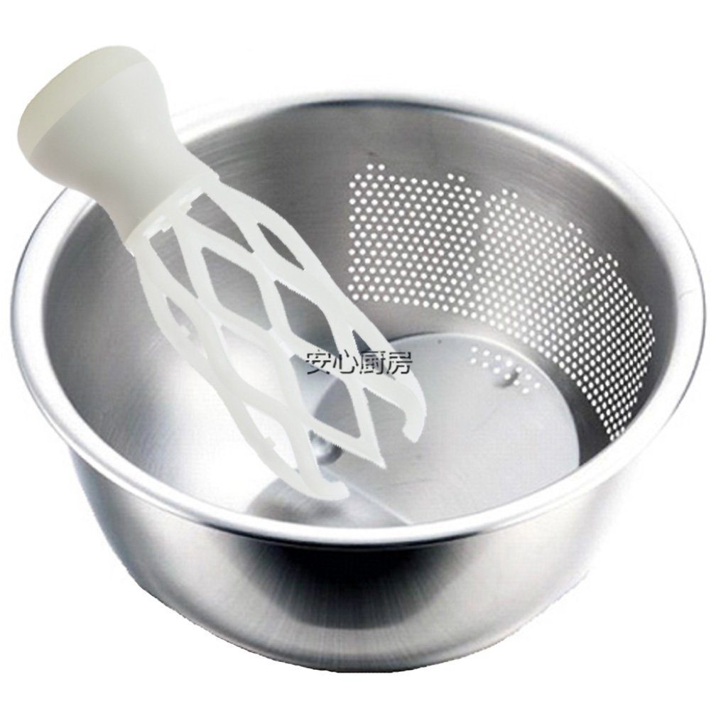 Japan-made imported 304 stainless steel two-in-one filter basin washing basin washing rice basin draining basin with rice stick