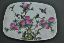 In the early days of liberation colorful nine peach square plate