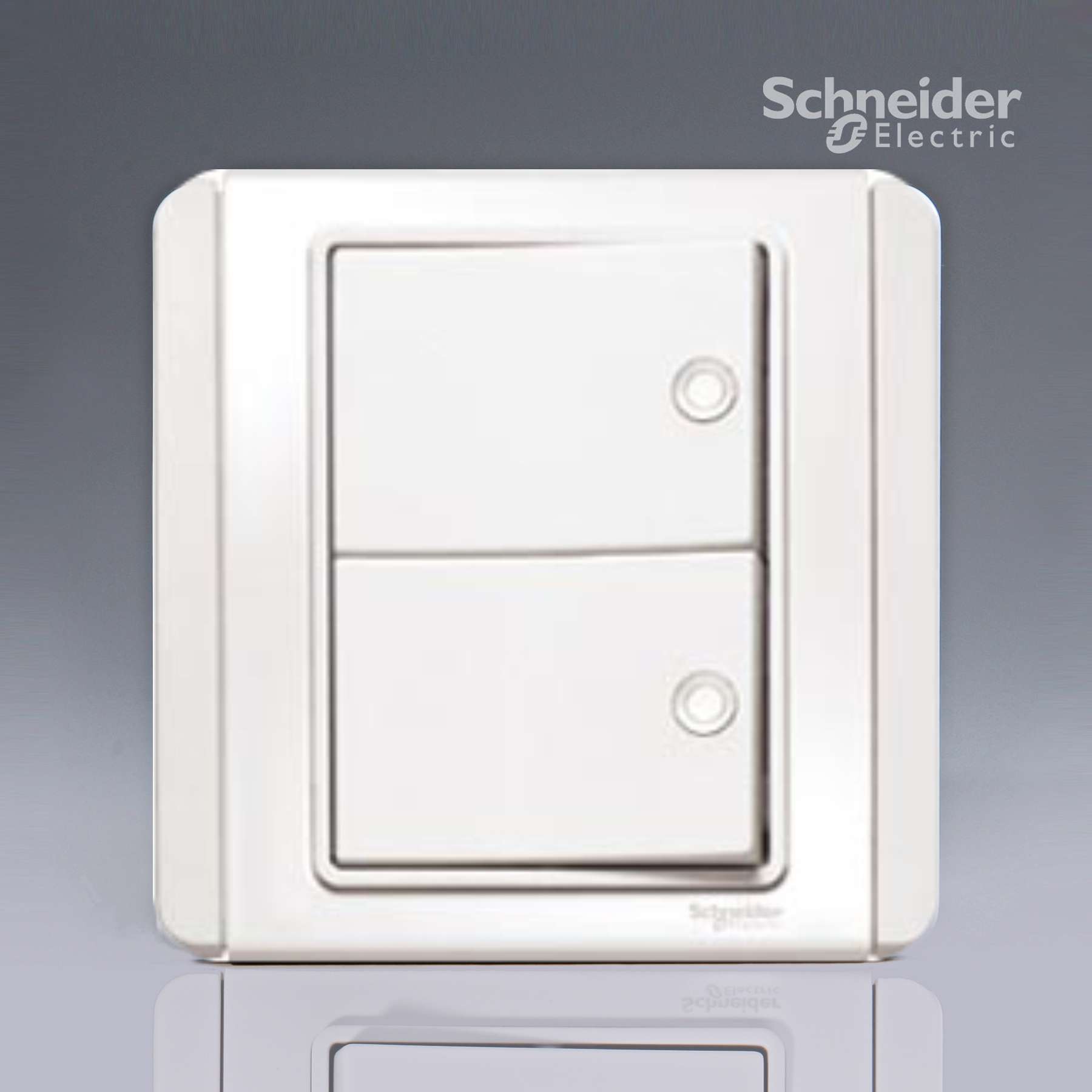 Schneider E3000 series with fluorescent two-opening double-cut double cut switch white white