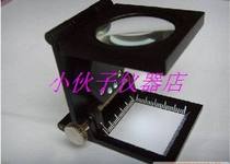 Manufacturer wholesale photo cloth mirror 10 times magnifier with scale with pointer 10 times with lamp with pointer to mirror