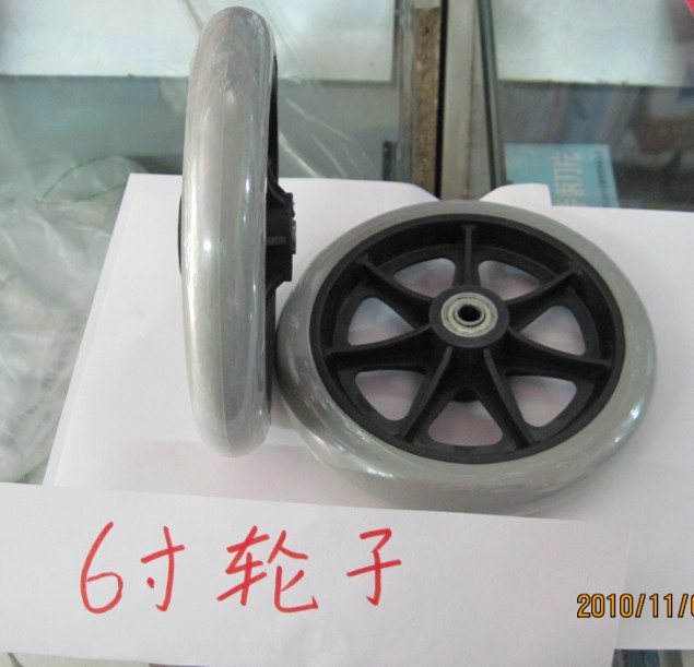 Fish Leap Wheelchair Series Wheelchair Original front Ferry 6 inches physical and mental handicap cart Wheelchair Wheels 6 Inch Diameter 150 mm