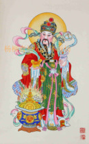 ※ Authentic hand-painted ※ Yangliuqing New Years painting God of Wealth