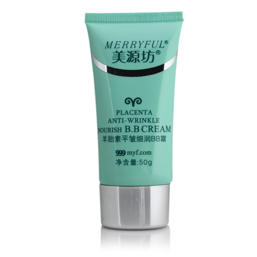 专柜正品  美源坊新品羊胎素细润BB霜50g滋润遮瑕