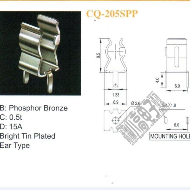 5*20MM insurance tube clamp fuse fuse seat PCB welding type