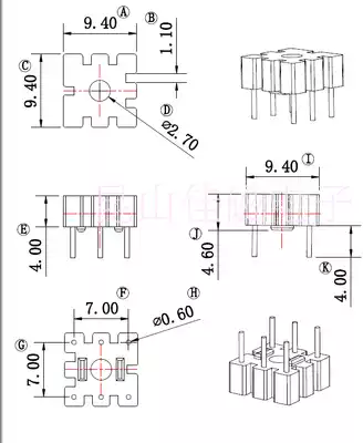 Magnetic ring base BASE007(3 3 3) Mat 3 5 row pitch 7 needle pass 0 6
