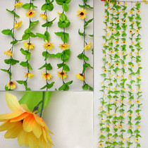 Field Garden Style Emulation Flower Sunflower Vines Strips Fake Flowers sunflowers Flowers Decorated with Vine Flowers