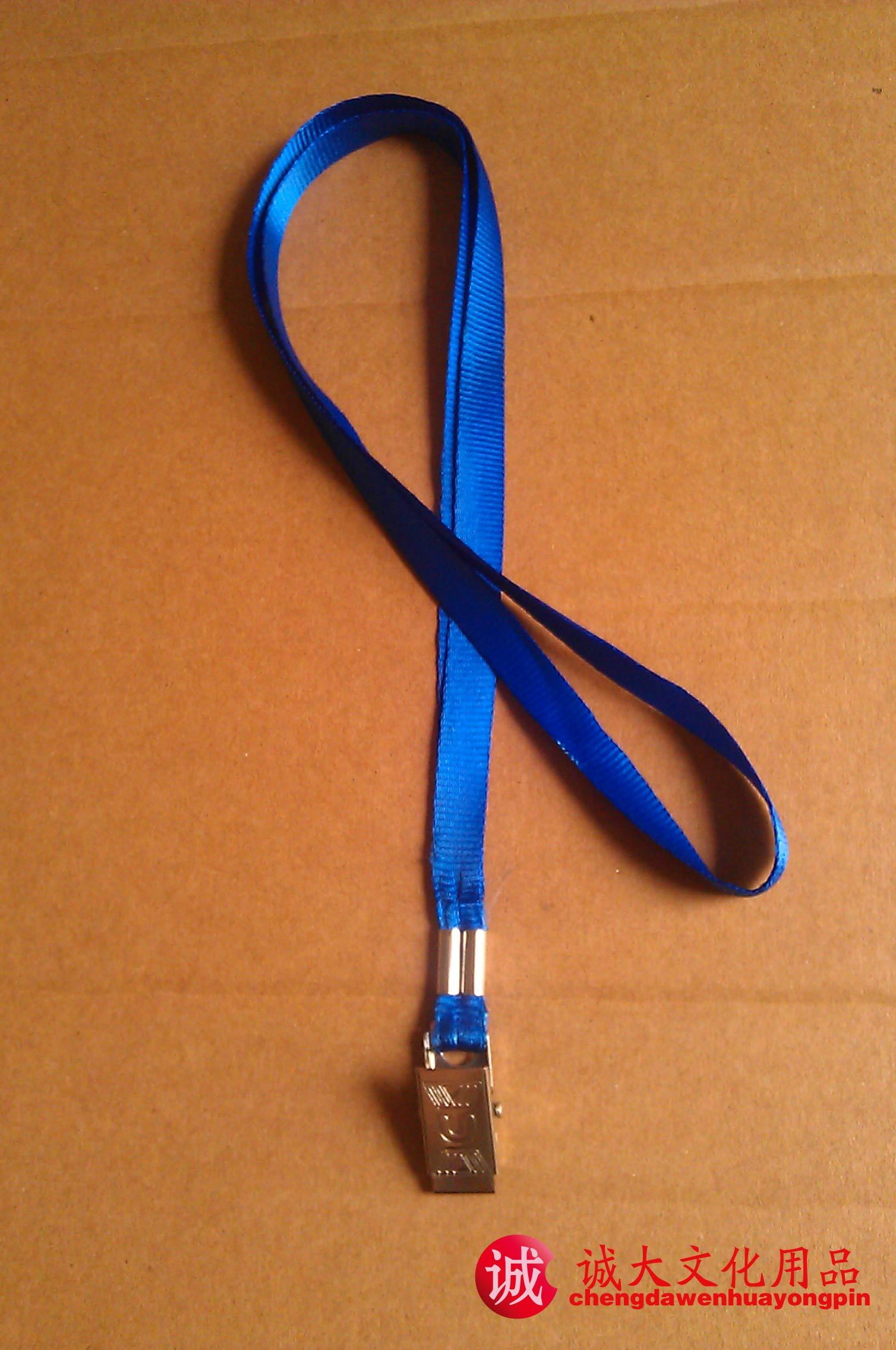   1CM Exhibition card lanyard Work card iron clip lanyard Nylon iron buckle sling Gold wire breast card rope