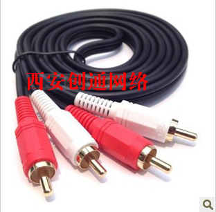 Red White Double Lotus audio line 2 pairs 2 Sound line DVD pick up TV DVD pick up power amplifier audio line 1 m 5