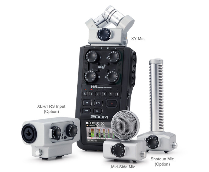 ZOOM H6 digital recorder recorder licensed with XY microphone MS microphone