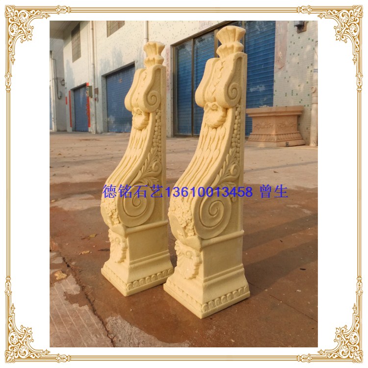 Deming artificial sand rock beam support relief sculpture engraving factory direct high-grade European decoration beam support W006