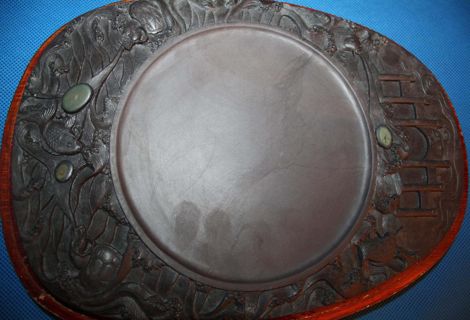 (Fish Culture Dragon End Ink) Old Foreign Trade Old Foreign Trade Old natural end Stone carp Leap Yue Longmen Collection Swaying Pieces of the Swaying Pieces of the Swaying Pieces