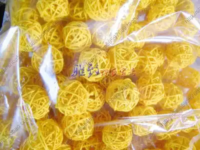 Crown special 4CM white rattan color rattan ball flower ball decorative ball string curtain rattan ball