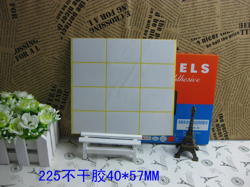 Jinwei brand 225 blank self-adhesive Blank sticker Self-adhesive sticker paper 40x57mm label paper 180 stickers