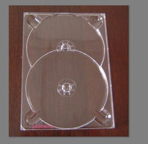Double disc raw material DVD disc holder rectangular transparent disc holder CD disc Holder Plastic Box 100 65 yuan
