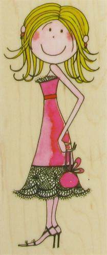 Penny Black Cute Doll Wooden Stamp*Stamp:3843K