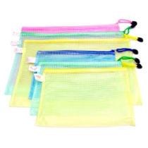 Mesh zipper bag A5 grid bag zipper bag