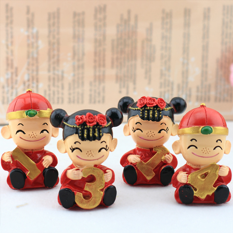 1314情侣婚庆公仔汽车摆件 可爱车内饰品玩偶创意车载用品装饰