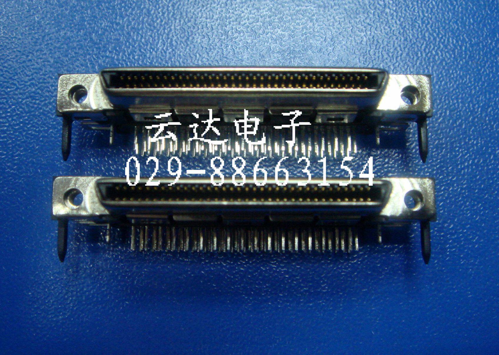 VHDCI-68P female seat SCSI-68P elbow seat VHDCI welding board connector VHDCI68 core bending slot
