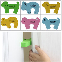 Huido anti-collision door blocking cartoon child safety door card baby windproof door stopper door lock door clamp