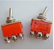 Red heart E-TEN-1321 high quality button switch 6-foot double-pole double throw rocker switch mounting hole 12MM