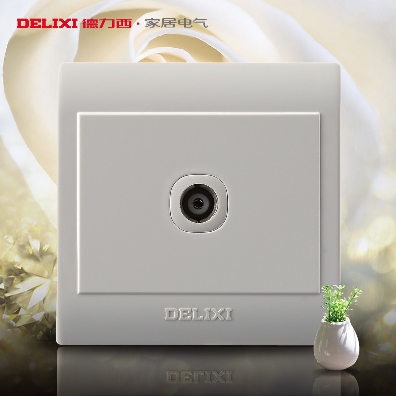 Delixi switch socket panel open line panel Open line digital TV socket TV socket